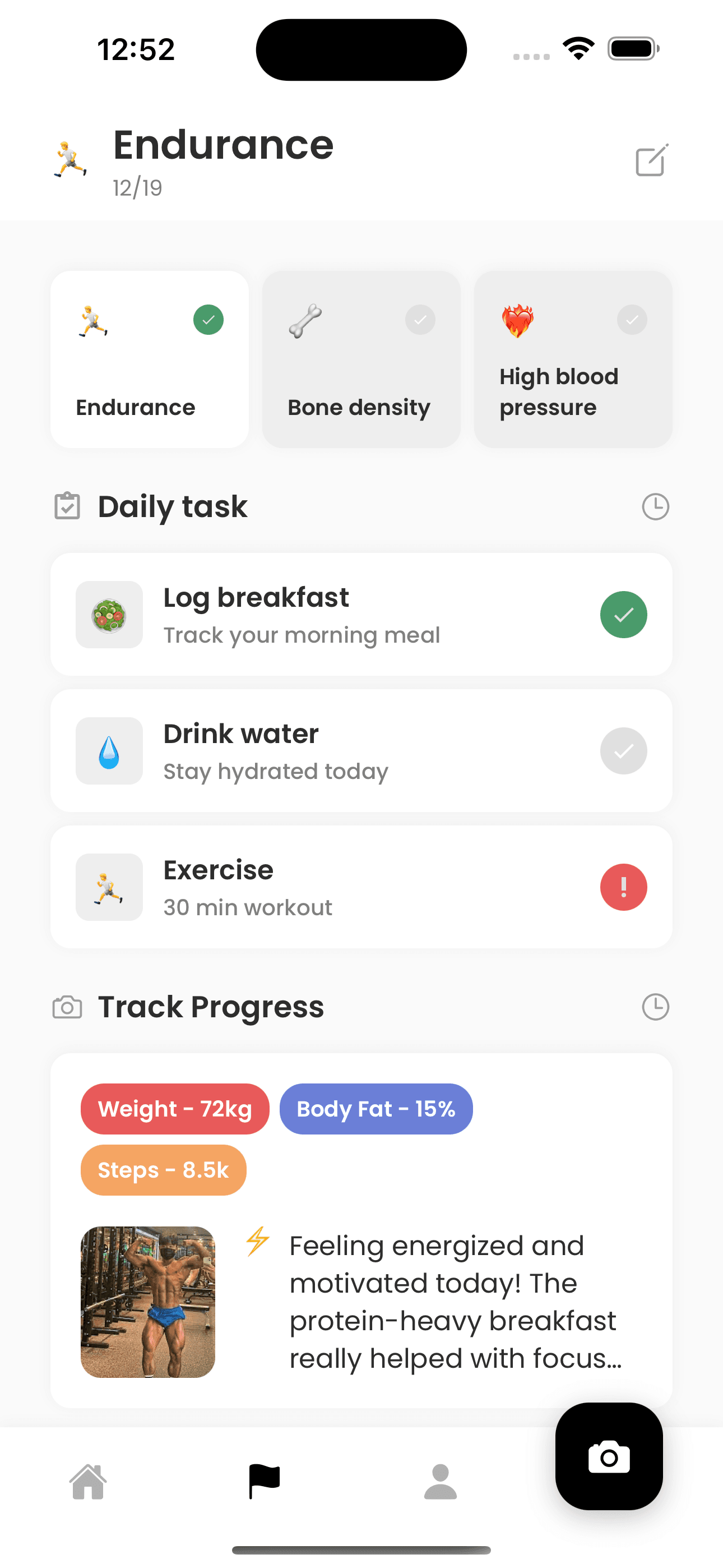 Daiet app - Weight tracking